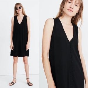 Madewell V-Neck Button Front Sleeveless Dress